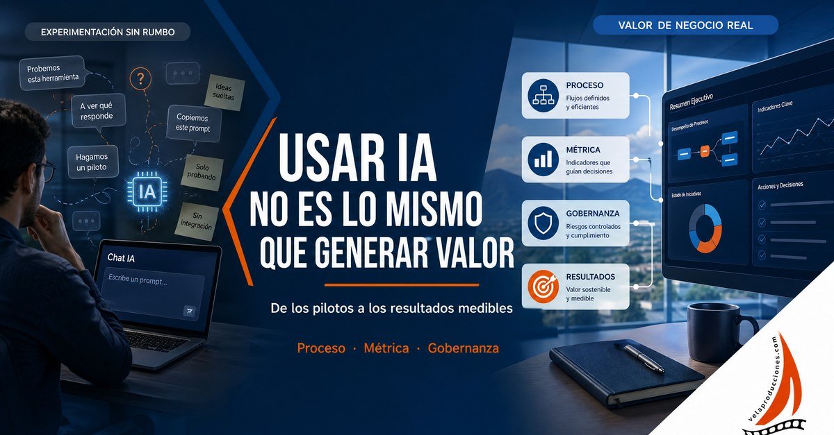 Usar IA no es lo mismo que generar valor: de los pilotos a los resultados medibles