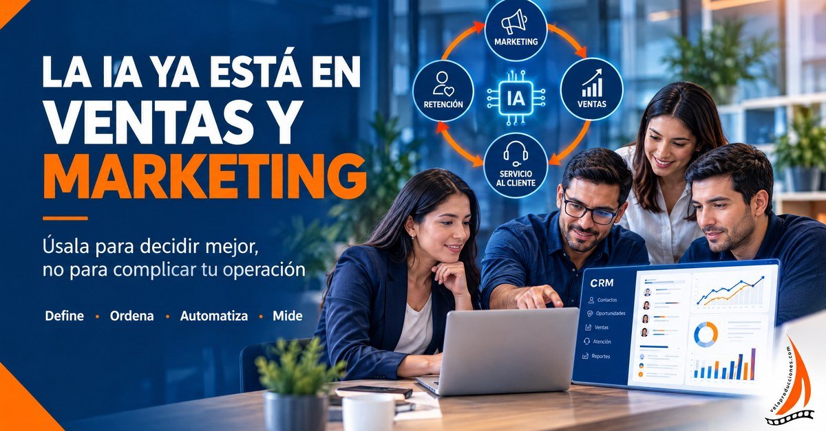 La IA ya está en ventas y marketing: úsala para decidir mejor