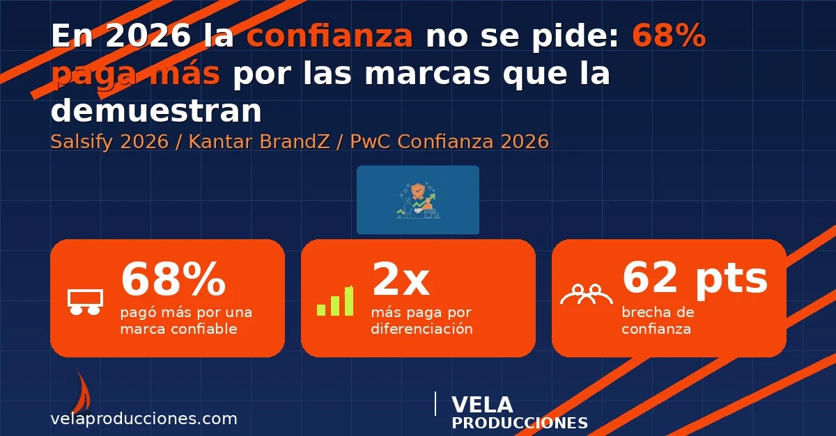 Confianza de marca 2026: 68% paga más por confiar