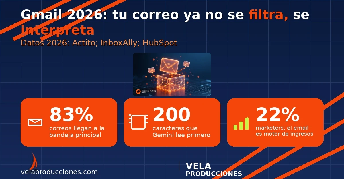 Gmail 2026: la IA del correo ya no filtra, interpreta tus envíos