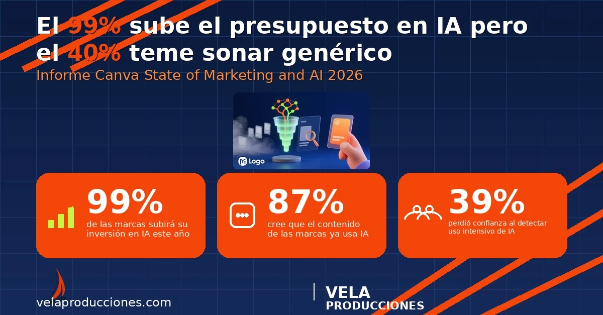 Marketing con IA 2026: el 99% sube el presupuesto y el reto es no sonar genérico