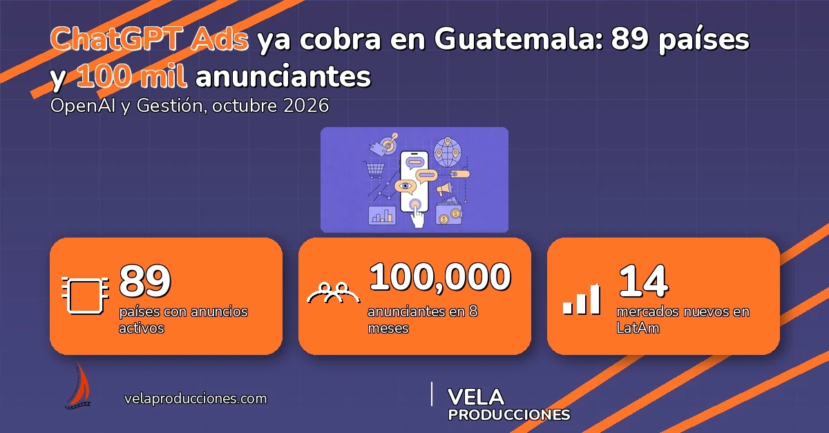 ChatGPT Ads llega a Guatemala: cuánto cuesta aparecer y cómo medirlo