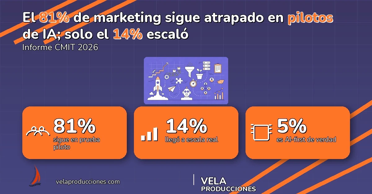 El 81% de los equipos de marketing sigue atrapado en pilotos de IA: qué separa a los que escalan
